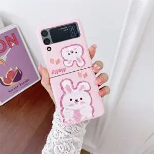 유니블링 갤럭시 z플립 3 4 캐릭터 디자인 범퍼 하드 케이스