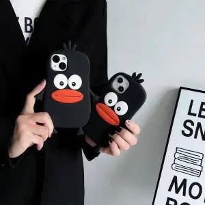유니블링 갤럭시 A시리즈 귀여운 블랙오리 캐릭터 실리콘케이스