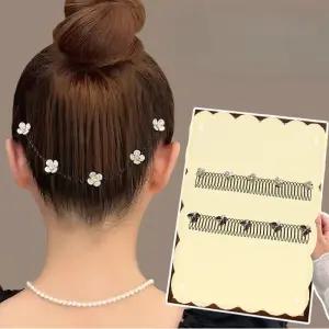 뒷머리 정리 잔머리 클립집게 동백꽃 나비형 헤어핀 볼륨핀 잔머리정리핀