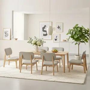 낮은6인 원목식탁 책상테이블+의자6개 TR6045R (착불)