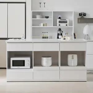 코디 E0 키높은 광파오븐 인조대리석 아일랜드 홈바 식탁 렌지대 수납장 1800