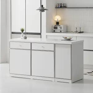 오드 미드센츄리 E0 인조대리석 폭깊은 광파오븐 수납 아일랜드 홈바 식탁 1