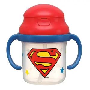 스케이터 캐릭터 스트로 양손잡이 유아동 머그컵 230ml (슈퍼맨)빨대 물컵 슈퍼맨물 키즈 어린이