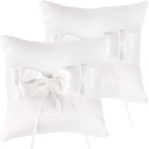 QIRMIZI 2팩 링 베개 진주 쿠션 베어러 해변 결혼식용 홀더 결혼식 프로포즈