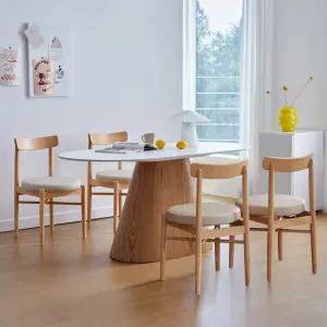 베스트리빙 콘 1600 내츄럴 로나 타원형 4인용 세라믹 식탁 테이블 카페 인테리어 식