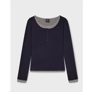 갤러리아 레이어드 헨리넥 긴팔 티셔츠(WHLAG2283F)