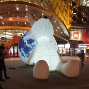 보름달 풍선 스튜디오 조형물 달 램프 대형 우주인 에어