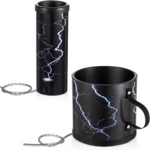 히붐 2개 썬더 튜브 및 스틱 소음 발생기 스프링 드럼 셰이커 타악기 폭풍 그래픽(직경 5.9인치 길이 직경