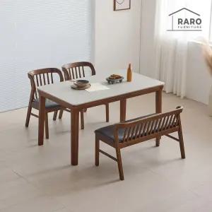 [/착불배송] 페이즐 1400 연그레이 포세린 통 세라믹 4인 식탁 세트 (식탁+의