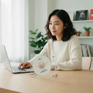 (타입 CD only)투명 아크릴 음반 정리함 CD 보관함 수납 거치대 CD 케이스꽂이