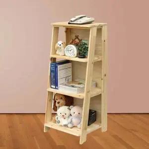 다용도 원목 4단 선반장 다용도실 원목선반 미니미니선반