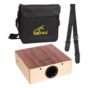 GECKO C-69 Cajon 나무 드럼 플랫 타악기 조절식 스트랩 휴대용 박스 파티