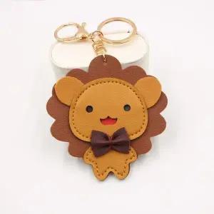 [하프클럽/]가방 장식 레더 리본 사자 키링 키홀더 소품 고리