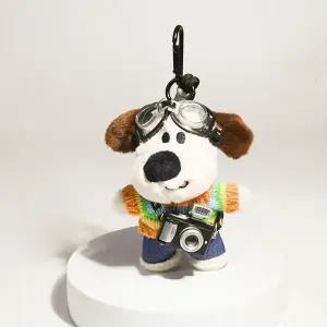 [하프클럽/]댕댕이 사진작가 키링 고리 가방 장식용 애완동물 키홀더