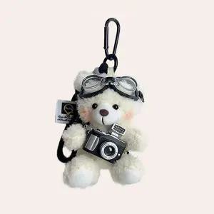 [하프클럽/]곰인형 키링 가방 장식 카메라 키홀더 핸드백 액세서리 소품