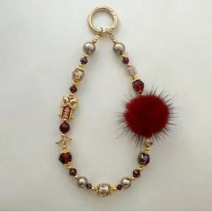 [하프클럽/]비즈 키링 고리 가방 장식 키홀더 액세서리 수납 장식용 모딕