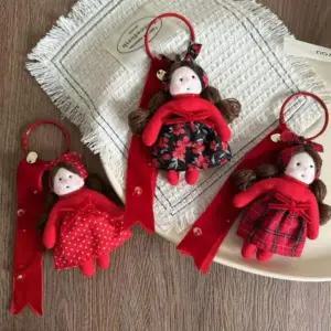 [하프클럽/]빨간 소녀 가방꾸미기 인형 키링 고리 키홀더 열쇠고리