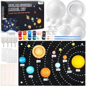 학교 과학 프로젝트를 위한 플리에이 태양광 시스템 모델 키트 DIY 펠트 배경 프로젝트 키트에는 배경판