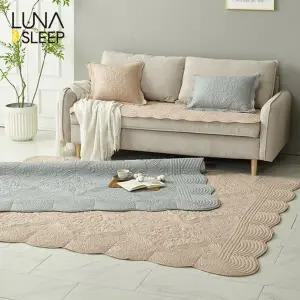 [점보특대형]목화솜 자수퀼팅 통워싱 카페트 1+1 세트(+멀티매트)