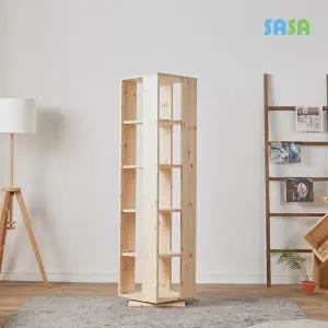 사사가구 송송 원목 5단회전책장