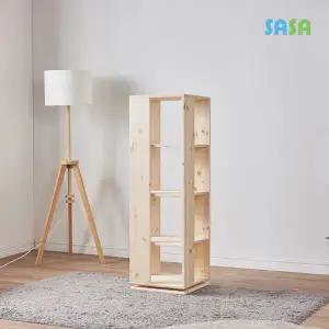 사사가구 송송 원목 4단회전책장