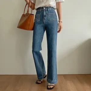 [시크릿라벨] 하이웨스트아웃포켓부츠컷데님팬츠