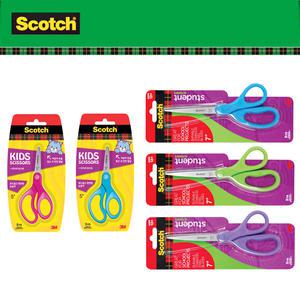3M 스카치 어린이/학생 가위 양손 편안한 그립 둥근날 안전가위