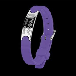 게르마늄 건강팔찌 스포츠 (바이올렛/실버)-골프 실리콘팔찌
