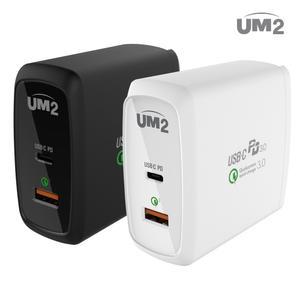QC3.0 USB-PD 60W 고속멀티충전기/해외 여행용 QC60PD 블랙