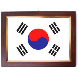 원목 태극기 액자 A3겸용 금테두리 태극기액자