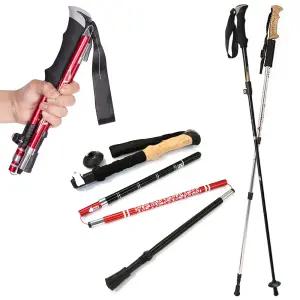 2개1세트 등산스틱 3단 I형 5단 접이식 등산 지팡이 장비 용품