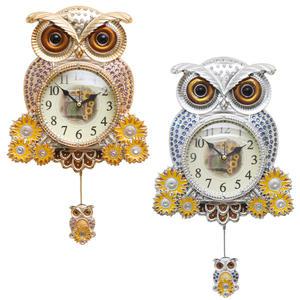 인테리어 무소음 벽시계 해바라기부엉이S/돈들어오는 풍수 장식품 예쁜디자인 장식소품 집들이결혼개업선물
