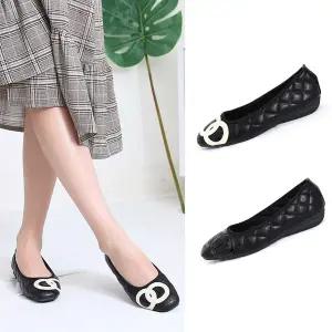 여성용 KC9308-69 퀄팅 플랫 슈즈 단화 여성화