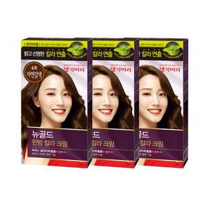 NEW 댕기머리 뉴골드 한방 칼라크림 염색약 자연갈색 / 진갈색 / 흑갈색 / 흑색 각 3개 새치머리용