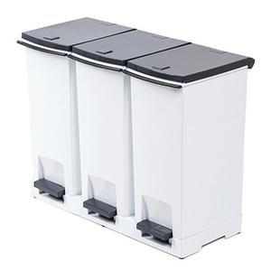 [오피스존]프랑코 페달형도어 분리수거함3칸 20L 3개 재활용