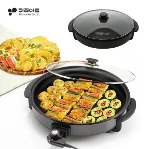 키친아트 원형 전기팬 42cmㅣ전기후라이팬 명절 전부치기 대형 잔치팬 피자팬 전굽는팬