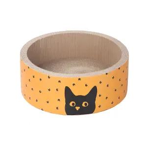 가또나인 빅써클 옐로 고양이 원형 스크래쳐