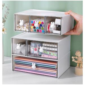 플라스틱 미니 서랍장 책상 정리함 토끼 소품 미니서랍