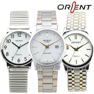 오리엔트 모던 클래식 남/여 커플 정장 손목시계