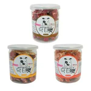 닥터펫 소 오리 연어 큐브 200g 강아지 간식