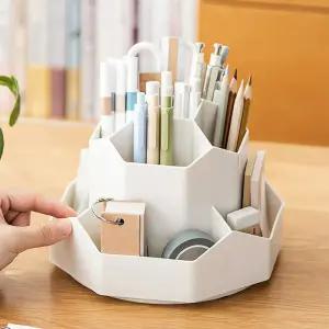 구디푸디 옥타곤 회전 연필꽂이 색연필 연필 볼펜 필기구 정리함