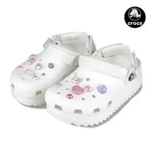 크록스 클래식 하이커 클로그 화이트 남자 여성 슬리퍼 샌들 206772-143