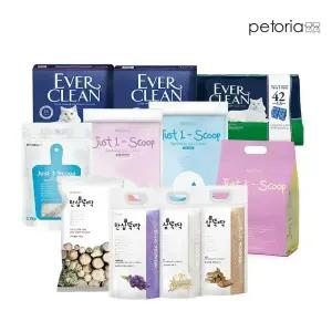 펫토리아 한삽뚝딱/에버크린/두부모래/벤토나이트/카사바 고양이 모래 모음