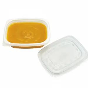 다회용기 죽용기 일회용 사각 전자레인지 포장용기 소 100개 (뚜껑포함)