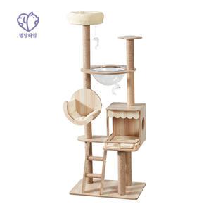 멍냥타임 캡슐 캣타워 6단 8788형 고양이 놀이탑 삼줄기둥 캣타워
