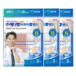 아텍스 뉴 메디랩 아쿠아 멸균밴드 특대형 XL 2매입X3개/상처보호 멸균 방수 밴드 반창고