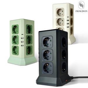 멀티 탭 usb 충전 12구 4구 컬러 타워 콘센트 인테리어 대용량