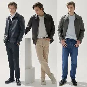 [헤스티지]남성 램스킨 라키 자켓