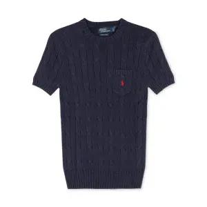 [폴로랄프로렌] 여성 포니 로고 자수 블루 반팔티 211895379 010