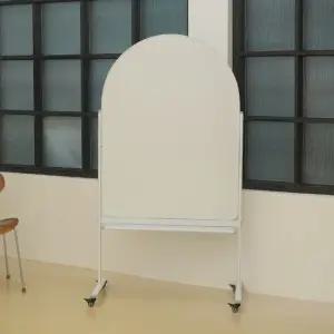아치형 이동식 양면자석화이트보드 900x1200mm 화이트색상